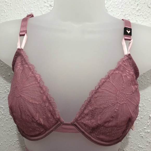 Victoria’s Secret 34F & Medium High Waist Thong Sexy Tee Unlined Demi Bra 34(3D) - Picture 2 of 8